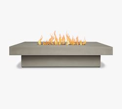 Chrisley Concrete Low Rectangular Propane Fire Pit Table (60")