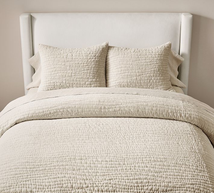 Washed Velvet Handcrafted Quilted Sham | Pottery Barn