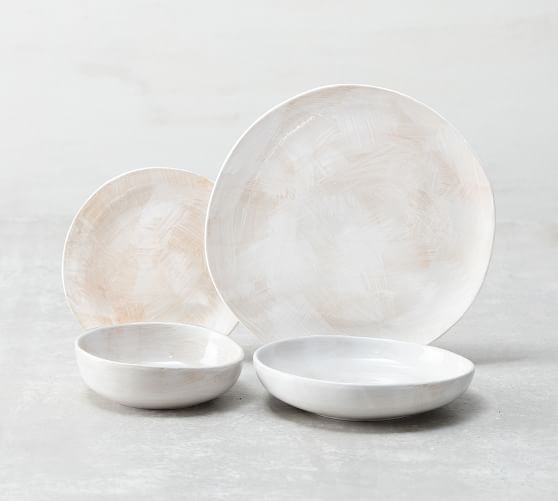 Fortessa Cloud Terre No. 2 Stoneware 16-Piece Dinnerware Set by Pottery Barn
