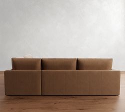 Westwood Square Arm Leather 3-Piece Sectional (117")
