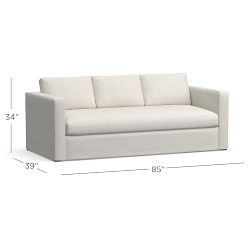 Jake Slipcovered Outdoor Sofa (85")