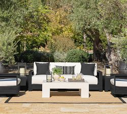 Malibu Metal Platform Outdoor Sofa (91")