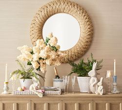 Harbor Braided Woven Round Mirror
