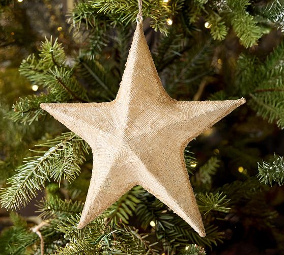 Burlap Star Ornament