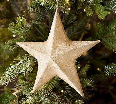 Burlap Star Ornament thumbnail 5