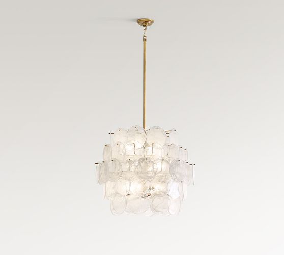 Riviera Glass Disc Chandelier (26") by Pottery Barn