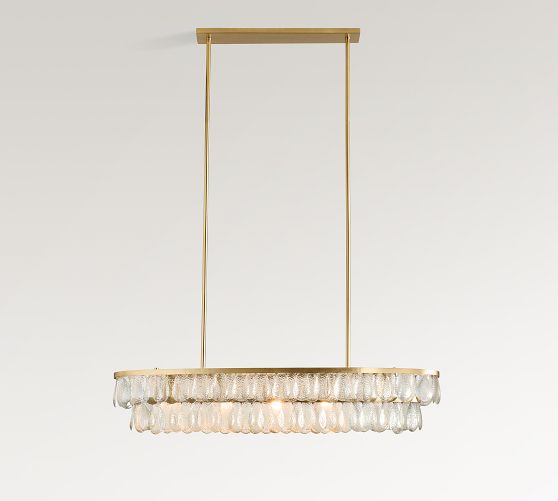 Solene Glass Linear Chandelier (45") by Pottery Barn