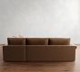Westwood Roll Arm Leather 3-Piece L-Shaped Sectional (120")