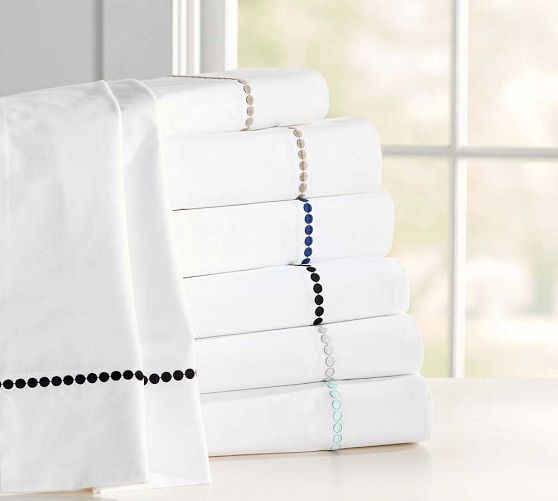 Pearl Organic Percale Sheet Set by Pottery Barn