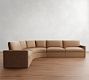 Westwood Slim Arm Leather 4-Piece Curved Wedge Sectional (145")