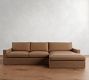 Westwood Square Arm Leather Chaise Sectional (130"&ndash;148")