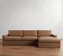 Westwood Square Arm Leather Chaise Sectional (130"&ndash;148")