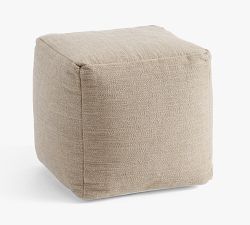 Woven Textured Pouf