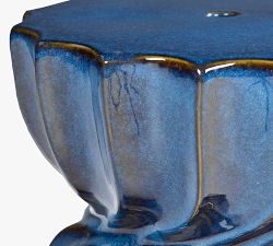 Jayden Ceramic Round Outdoor Accent Table (14")