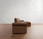 Westwood Roll Arm Leather Modular Chaise Sectional (148")