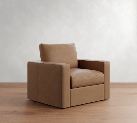 Westwood Square Arm Leather Chair by Pottery Barn