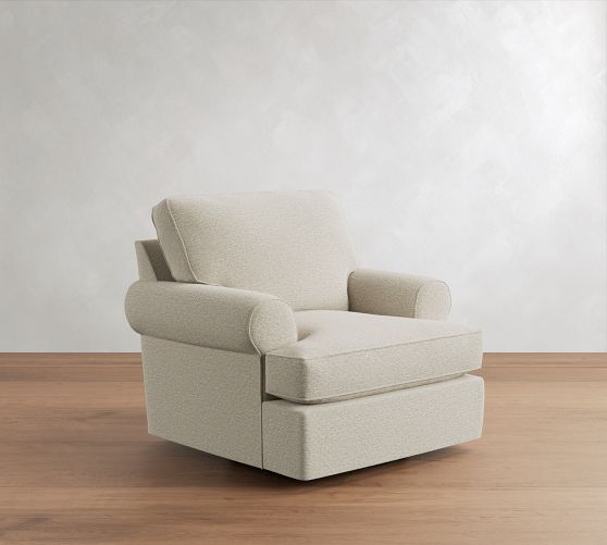 Buchanan Roll Arm Swivel Chair by Pottery Barn
