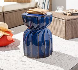 Jayden Ceramic Round Outdoor Accent Table (14")