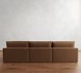 Westwood Slim Arm Leather Modular Chaise Sectional (137")