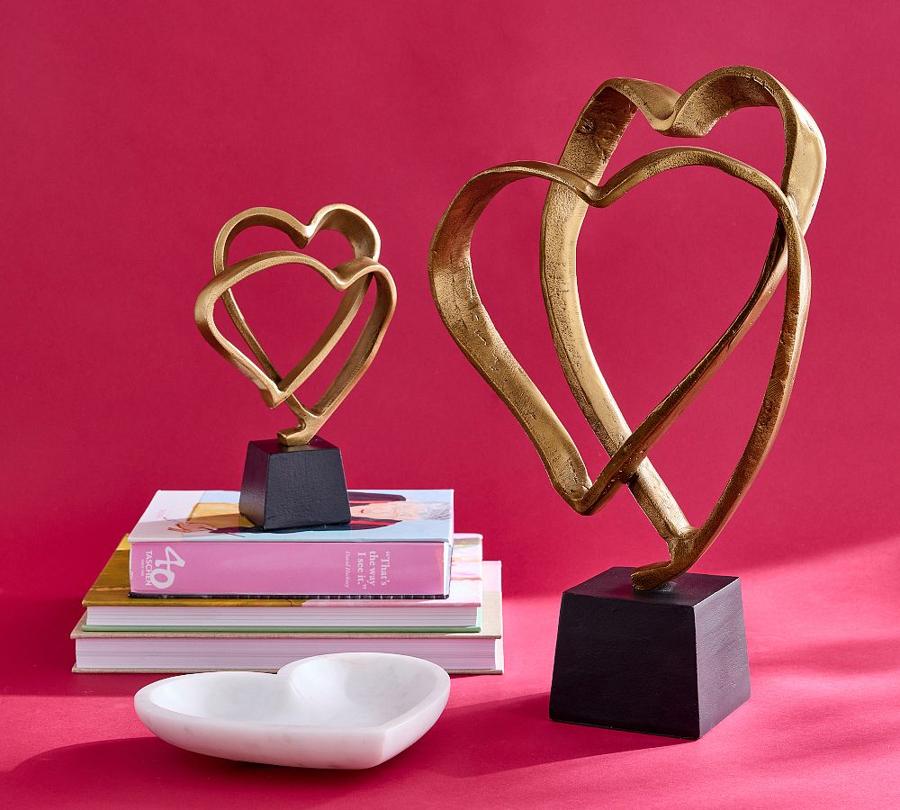 Handcrafted Brass Hearts by Pottery Barn