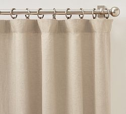Open Box: Belgian Flax Linen Blackout Curtain (50"W x 108"L) - Dark Flax