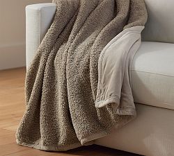Open Box: Cozy Teddy Faux Fur Throw, 60" x 80" - Cloud