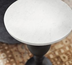Chapman Round Marble Accent Table (14")
