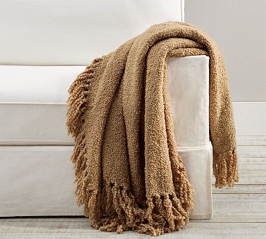 Dreamy Handwoven Fringe Throw | Pottery Barn display picture 1