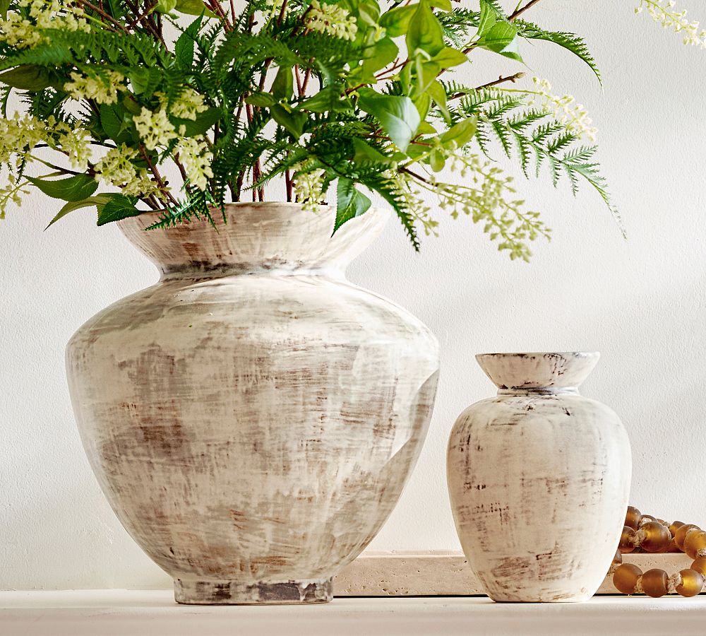 Rustic Brush Strokes Vase by Pottery Barn