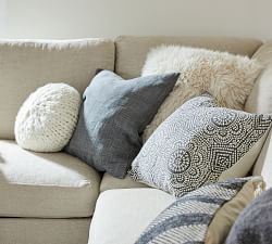 Cozy Handknit Round Pillow Cover