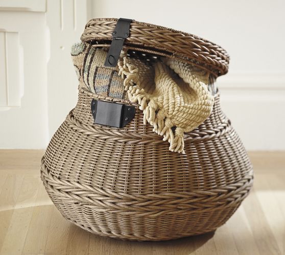 Jacquelyne Lidded Barrel Basket