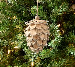 Rustic Glitter Pinecone Ornament