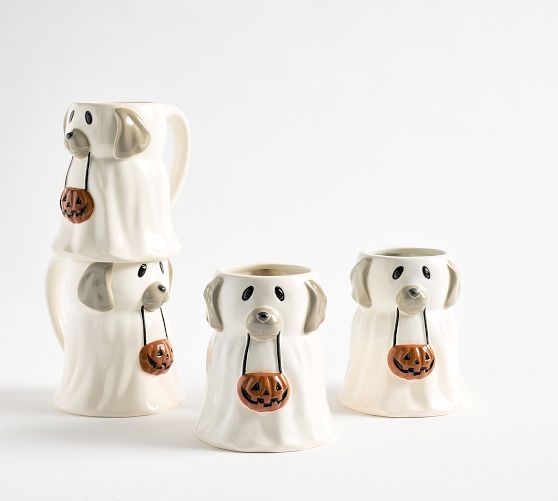 Doug the Dog Stoneware Mugs - Set of 4