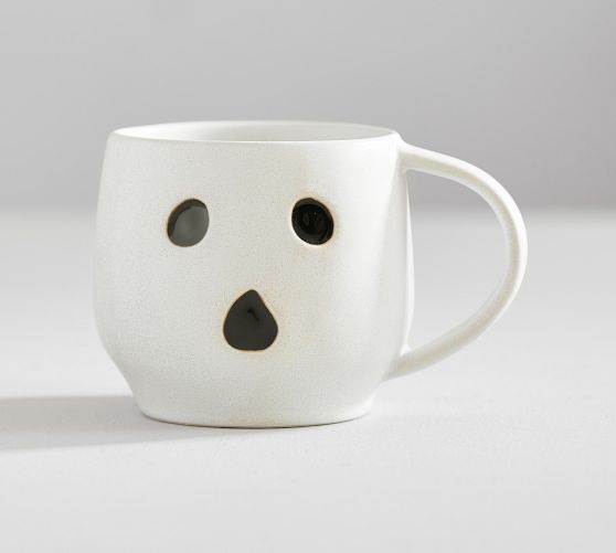 Whimsy Ghost Stoneware Mugs - Set of 4
