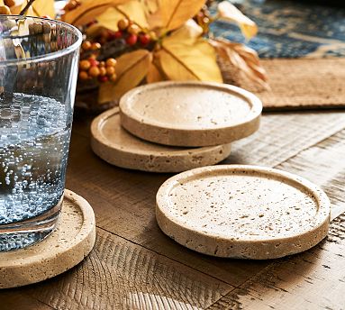Travertine Marble Coasters - Set of 4 thumbnail 5