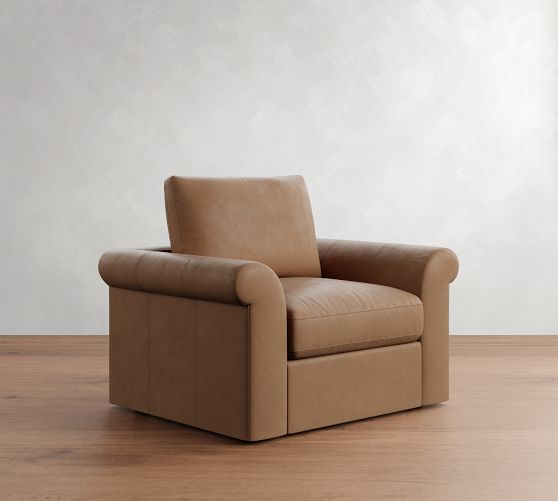 Westwood Roll Arm Leather Chair by Pottery Barn
