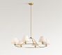 Oxford Metal &amp; Linen Round Chandelier (36"-50")