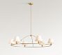 Oxford Metal &amp; Linen Round Chandelier (36"-50")