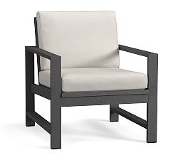 Open Box: Indio Metal Outdoor Lounge Chair Frame - Slate