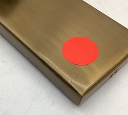Open Box: Amalia Alabaster Fluted Sconce (15") - Tumbled Brass