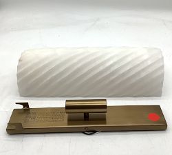 Open Box: Amalia Alabaster Fluted Sconce (15") - Tumbled Brass