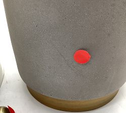 Open Box: Arvin Table Lamp (28") - Sea-Salt Linen Shade, Gray Cement/Antique Brass