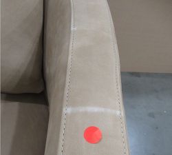 Open Box: Ayden Barrel Arm Leather Swivel Armchair (32") - Nubuck Wheat