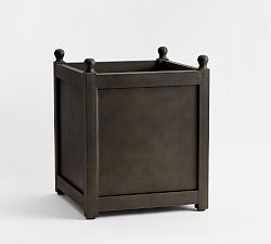Open Box: Chris Loves Julia Square Planter, Large (18"D x 22"H) - Antique Brass