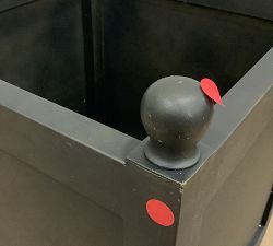 Open Box: Chris Loves Julia Square Planter, Large (18"D x 22"H) - Antique Brass