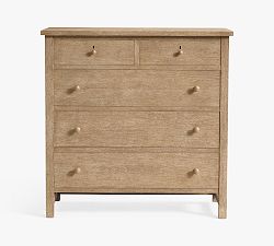 Open Box: Farmhouse 5-Drawer Tall Wide Dresser (48") - Seadrift