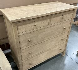 Open Box: Farmhouse 5-Drawer Tall Wide Dresser (48") - Seadrift