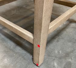 Open Box: Fenton Woven Leather Counter Stool (24") - Statesville Pebble, Seadrift