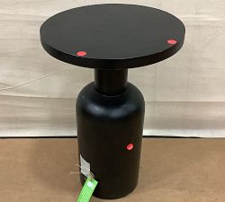 Open Box: Larkin Round Accent Table (14") - Warm Black