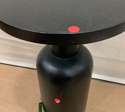 Open Box: Larkin Round Accent Table (14") - Warm Black